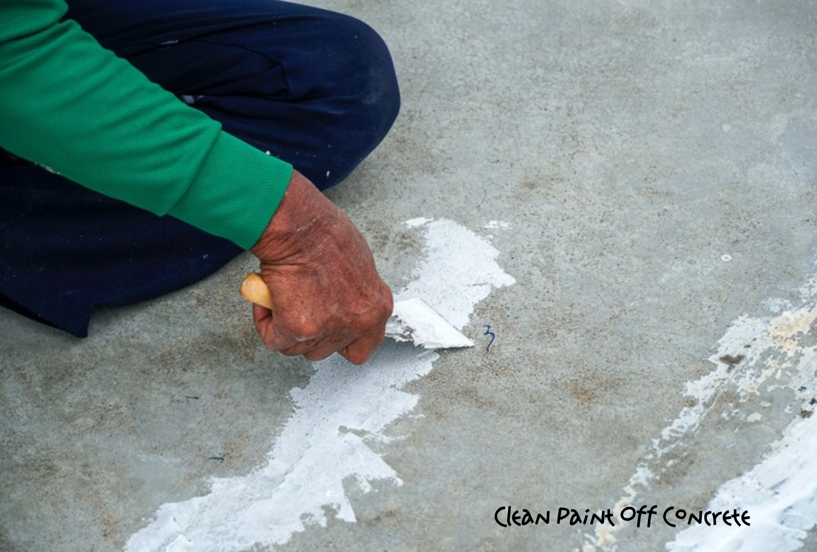 how to clean paint off concrete